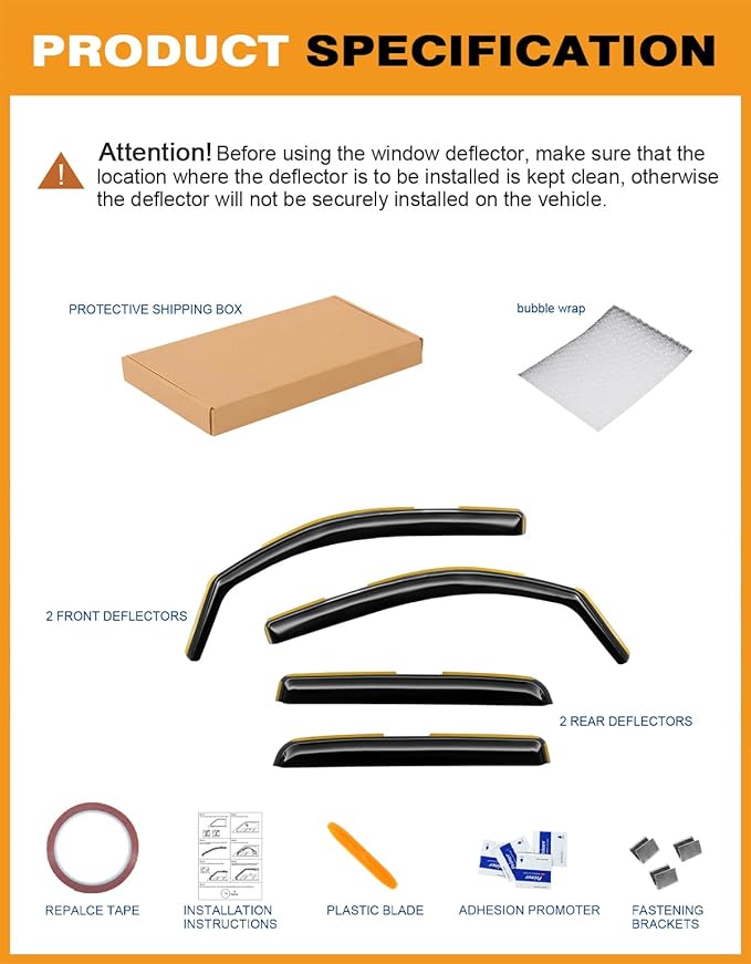 in-Channel Window Rain Guards Fit