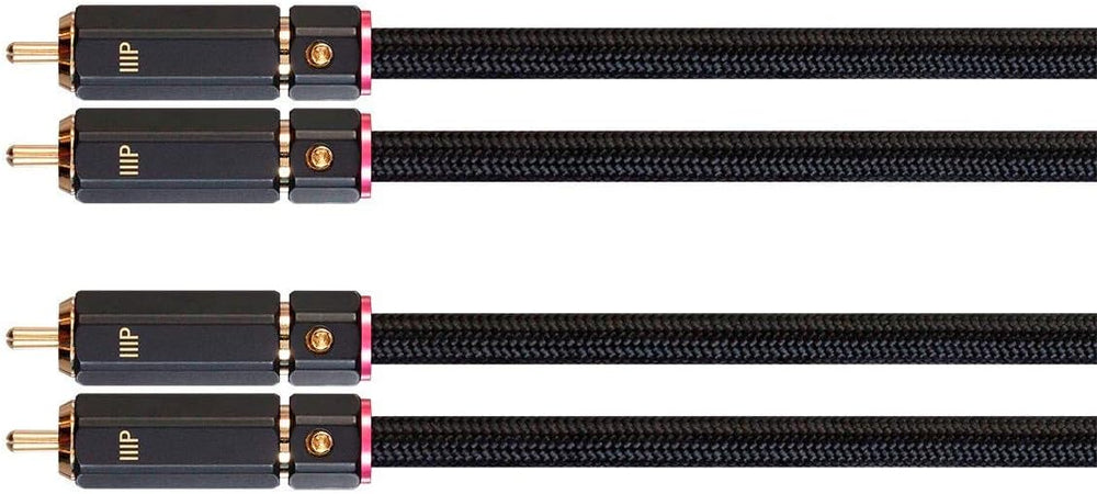 Monoprice Male RCA Two Channel Stereo Audio Cable - 25 Feet - Black, Gold Pla...