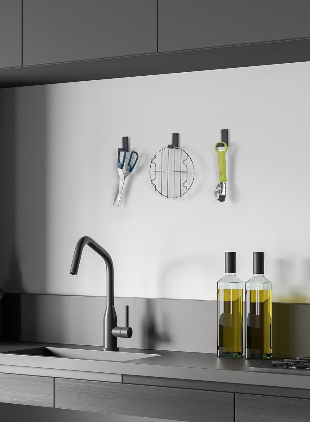 Coat Hooks Wall Mounted Towel Holder Robe Hanger 3 Pack Black