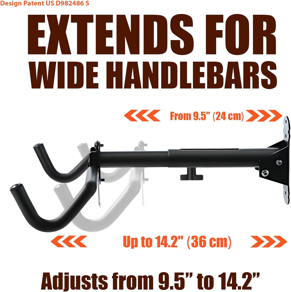 Gootus Bike Wall Mount Hanger - Horizontal Bicycle Indoor Storage Rack
