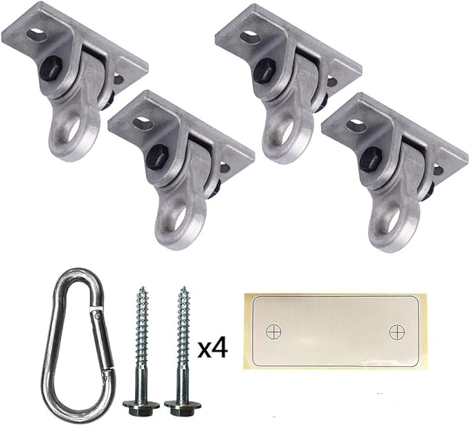 Heavy Duty White Metal Color Swing Hangers Screws Bolts Included Over 5000 lb...