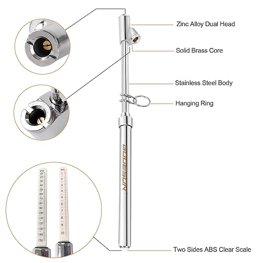 GODESON Dual Head Tire Pressure Gauge, Heavy Duty Pen Tire Gauge Range (12-Pack)