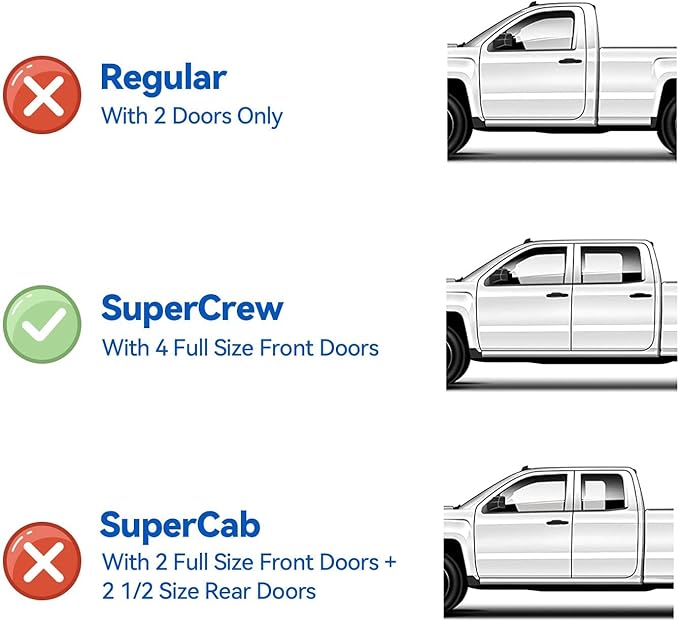 Window Visors Rain Guards for 1999-2016 Ford F250 F350 F450 F550 Super Duty