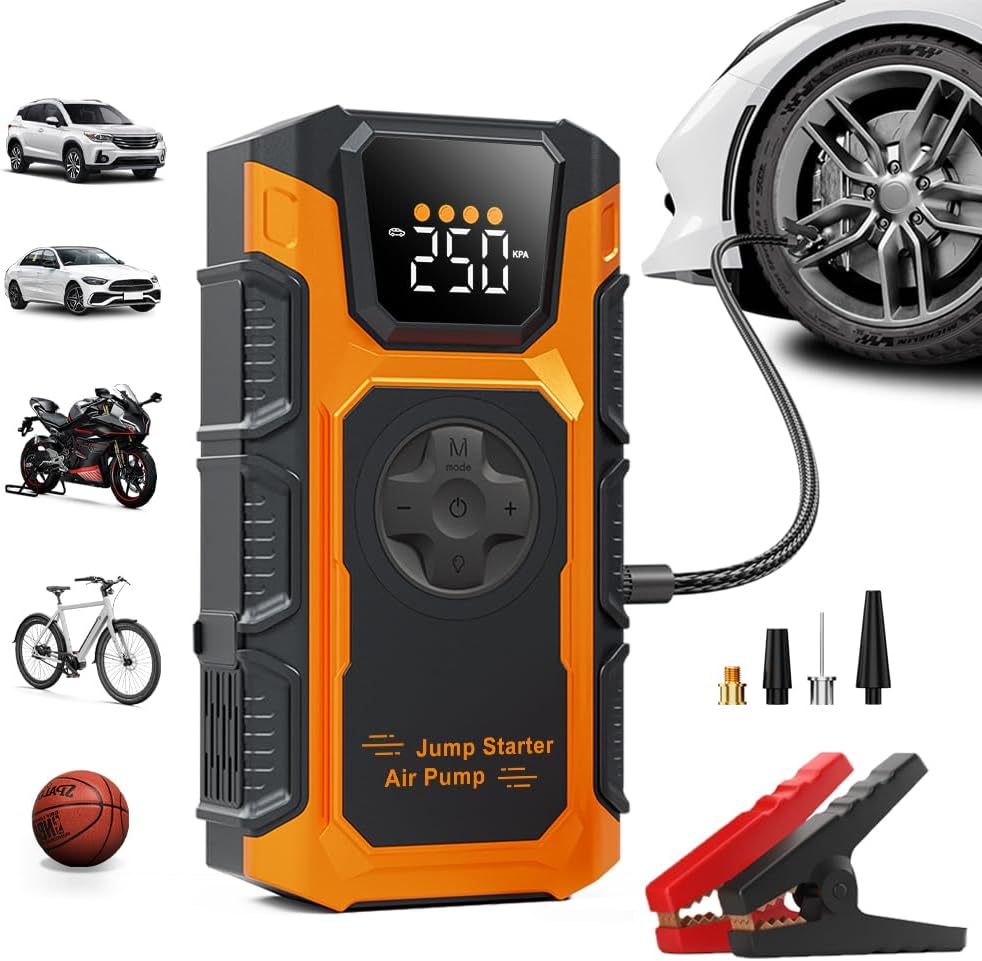 Tire Inflator Portable Air Compressor, 150 PSI Cordless Mini Air Pump for Car...