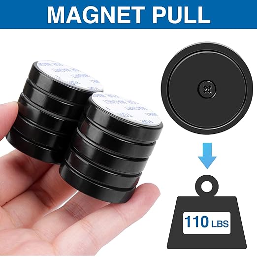 LOVIMAG 100 Pack Strong Neodymium Magnets, 110 LBS Black,