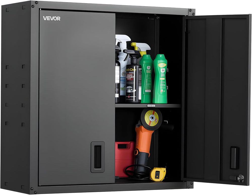 VEVOR Metal Wall Cabinet, 30W x 12.2D x 30H Inch, Steel Floating Hanging