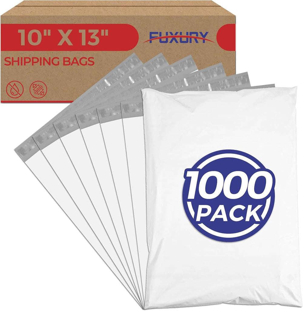 Fuxury Poly Mailers 10x13 Inch 1000Pcs,Bulk Shipping Bags for Clothes,White