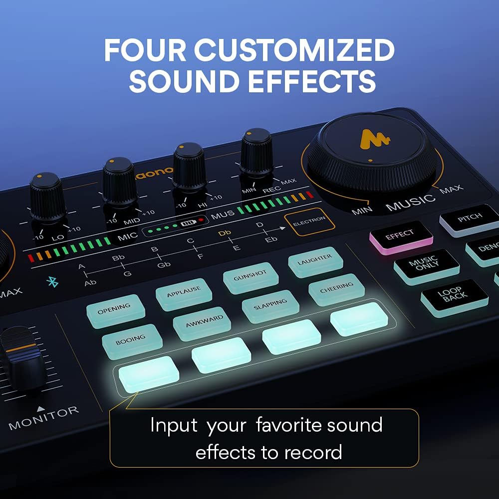 MAONO Podcast Equipment Bundle with Audio Mixer & 3.5mm Mic for Streaming