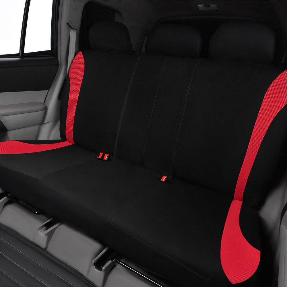 Flying Banner Car Seat Covers Front Seats and Rear Bench Mesh Fabric Rear Ben...