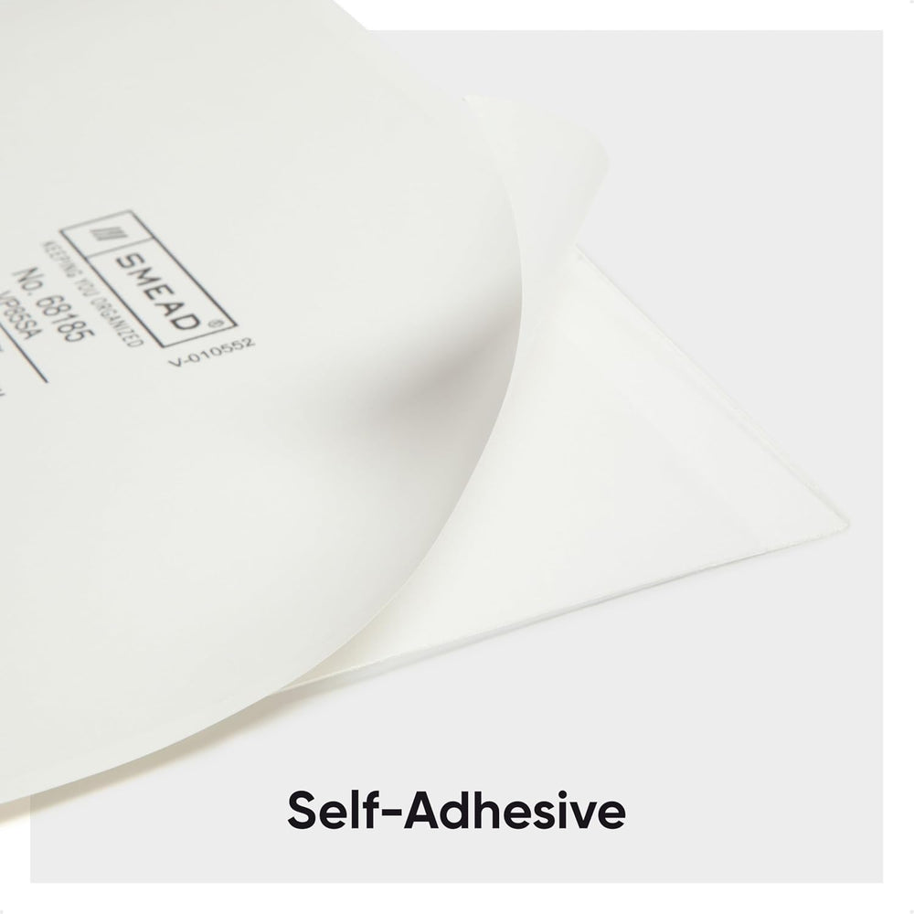 Smead Self-Adhesive Poly Pocket, Document Size, Clear Pockets, Storage Labels...