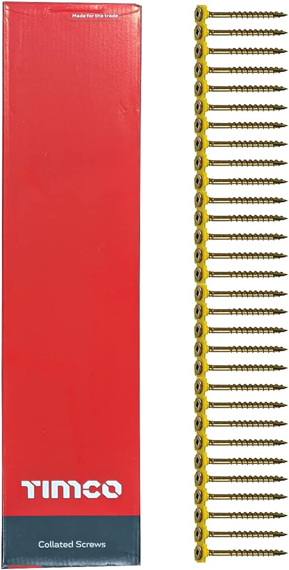 TIMco 00055COLLF ZYP Collated Flooring Screw 4.2 x 55 - Yellow (Box of 1000)