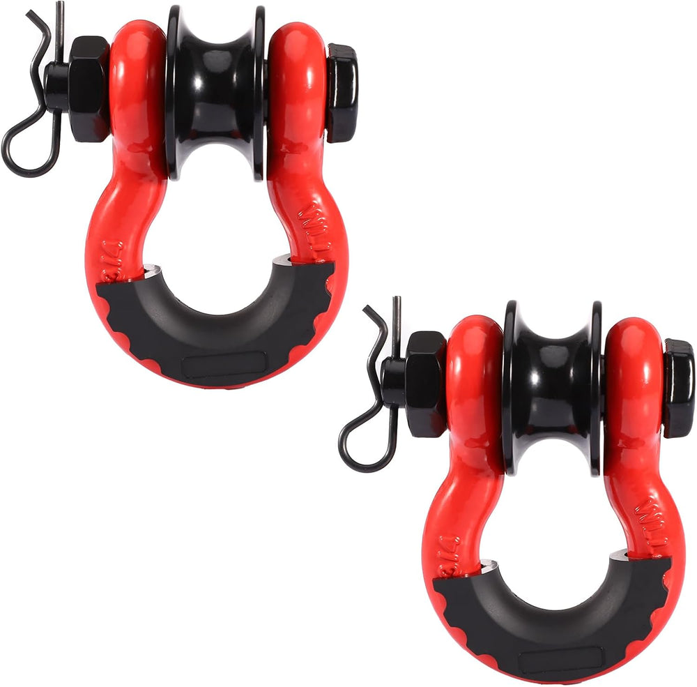 3/4" D Ring Shackle with Upgraded Snatch Blocks,57,000 lbs(28.5 Ton) Max...