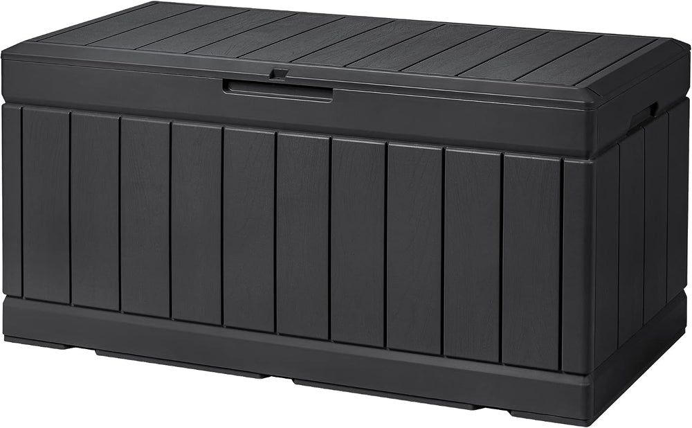 Devoko 85 Gallon Deck Box Lockable Resin Outdoor Storage Box waterproof Outdo...