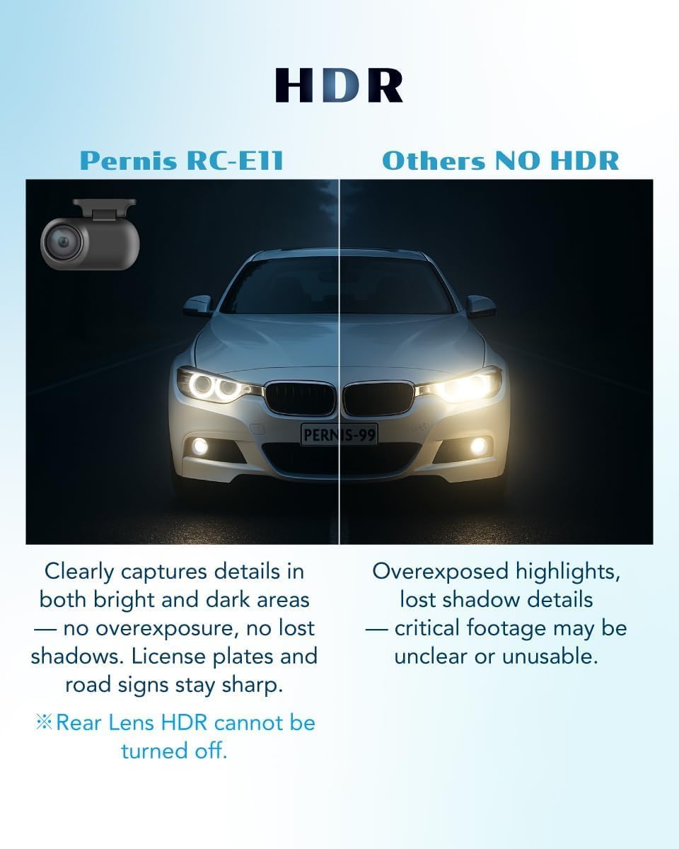 4K Dash Cam Front and Rear, STARVIS Sensor & HDR, Free Card Included