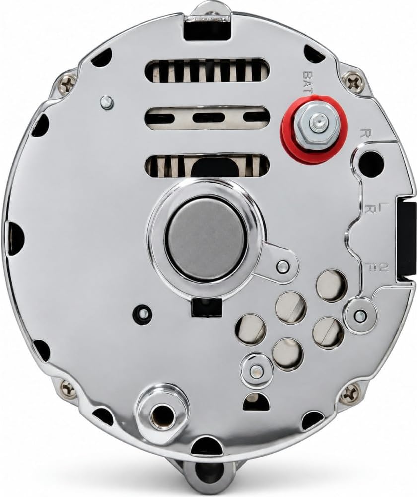 RAREELECTRICAL 150A Chrome Billet Alternator Fits 6 Groove Belt 17295