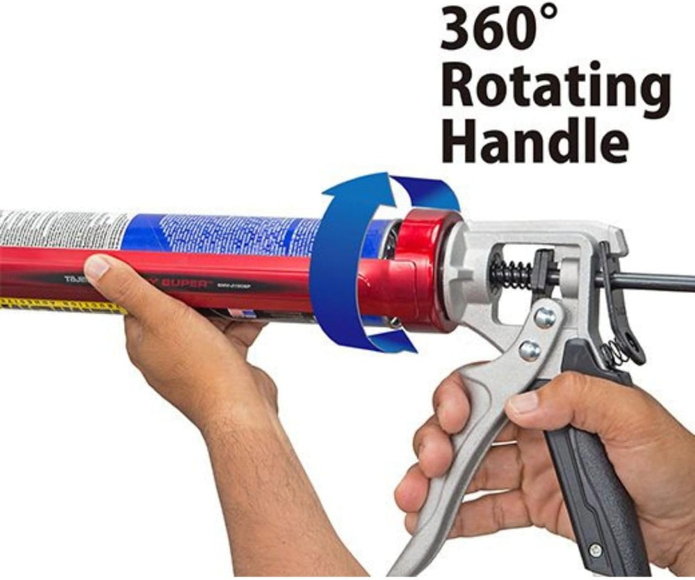 TAJIMA Caulk Gun - 1/10 Gallon (10 oz) Convoy Super Caulking Tool with Rotati...