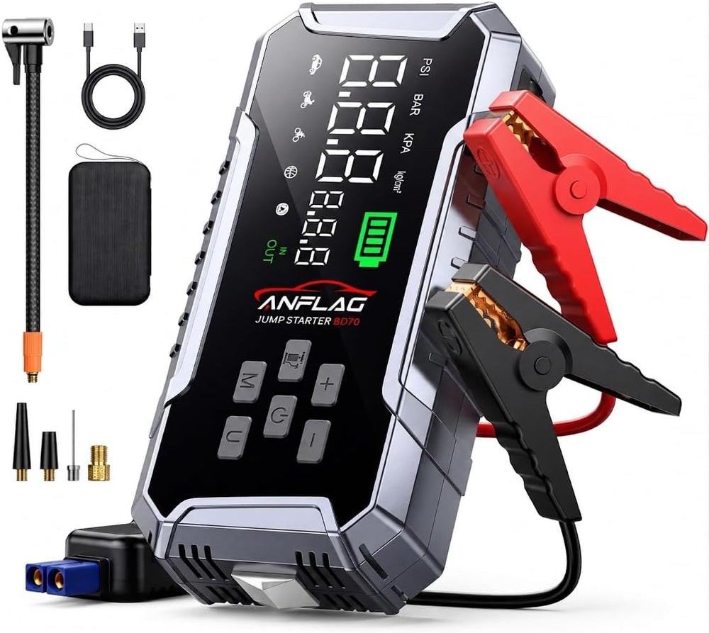 Car Jump Starter with Air Compressor 160PSI, 7000A Car Battery Jumper Starter...