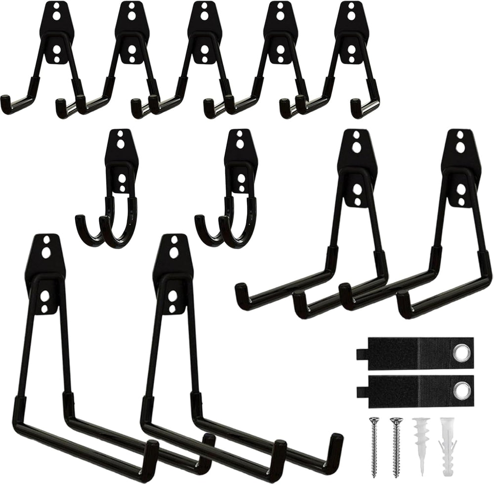 Garage Hooks, 12 Pack Wall Hooks for Hanging Heavy Duty Ladders, Bikes, Tools...