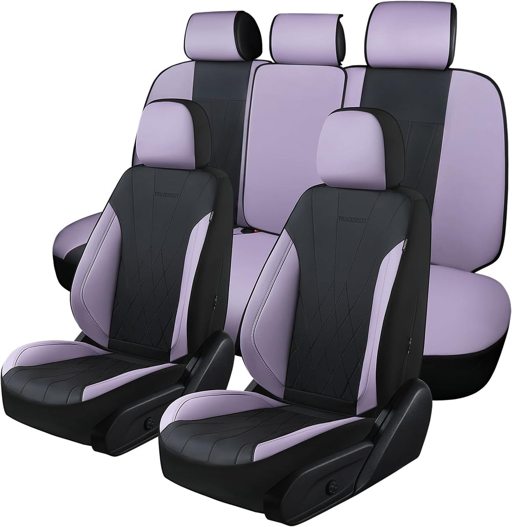 Car Seat Covers Full Set, Leather Car Seat Cushion, Ultra-Thin Breathable Mat...