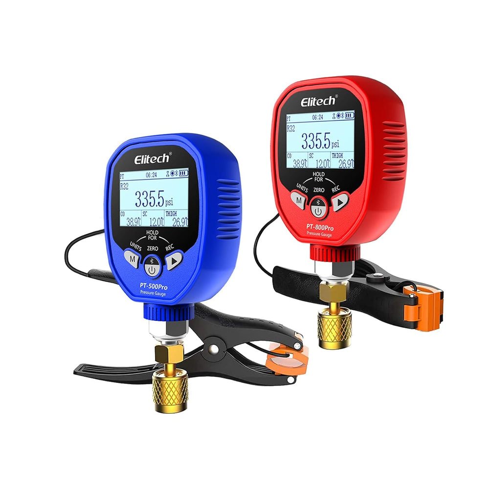 Elitech Wireless Digital HVAC Refrigerant Gauge Set PT-500/800Pro