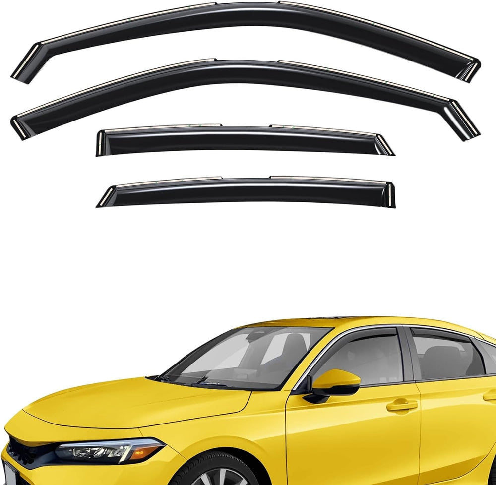 Extra Durable Window Deflectors in-Channel Window Visors Rain Guards Fit (4pcs)