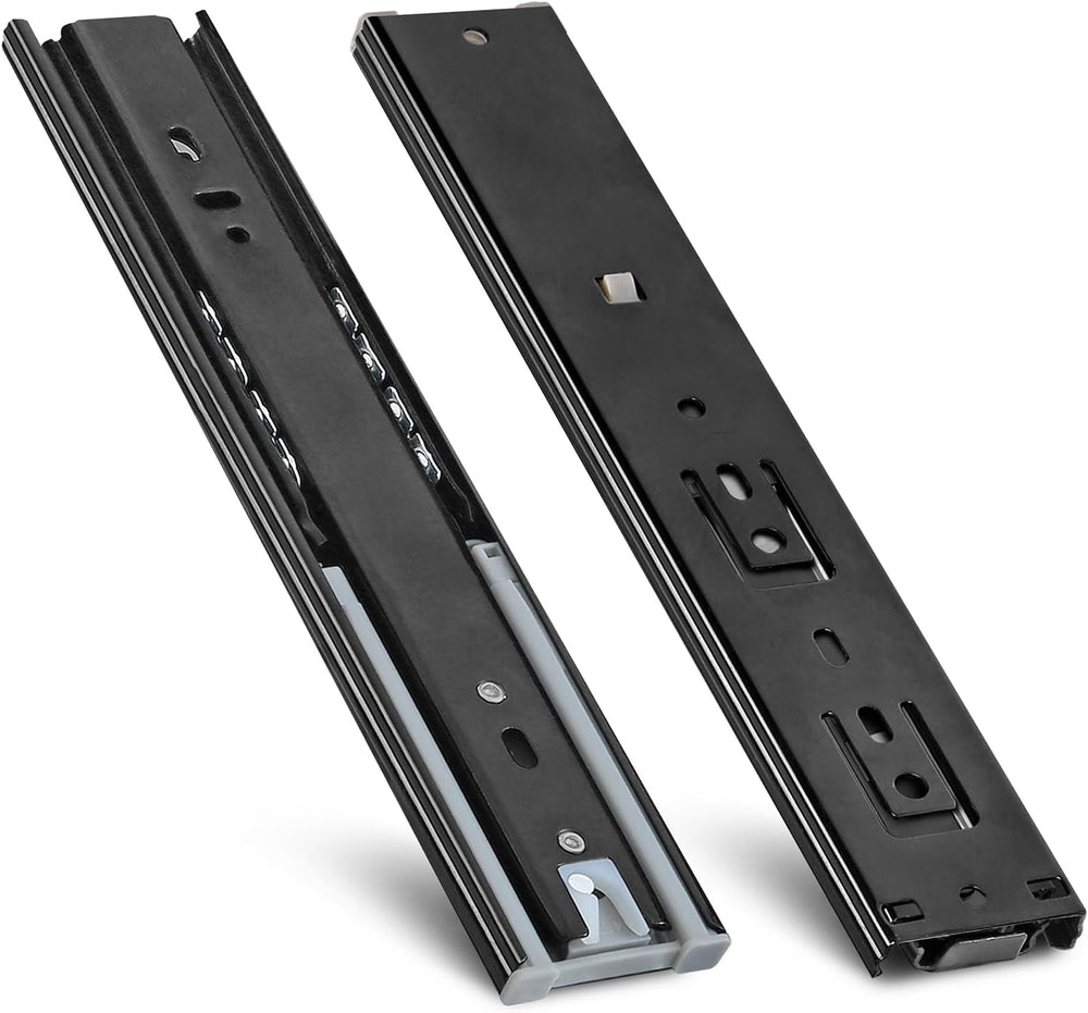 Soft Close Drawer Slides 10 Inch - Black, 5 Pair (10 Pieces)