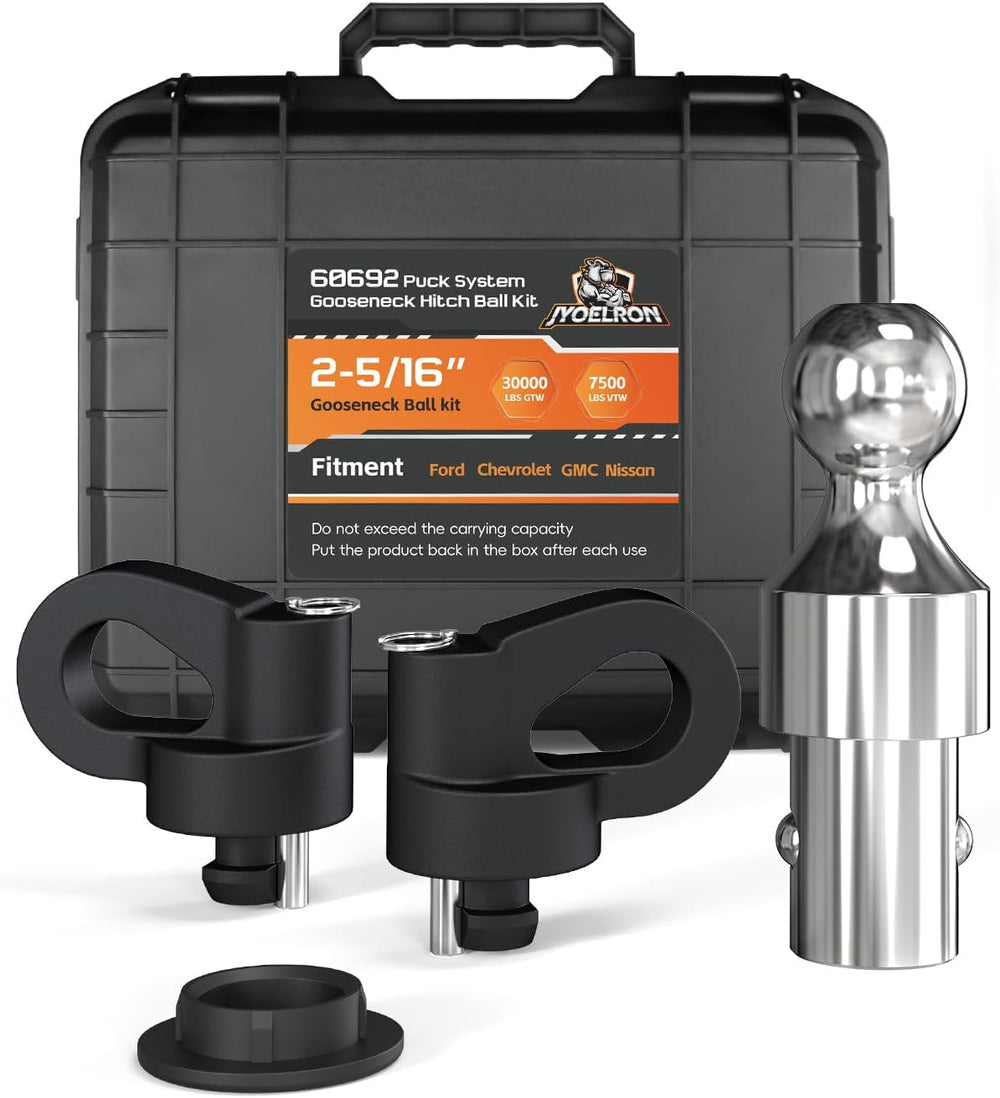 60692 Puck System Gooseneck Hitch Ball Kit with Box, Fit for 2013-2024 Ford F...