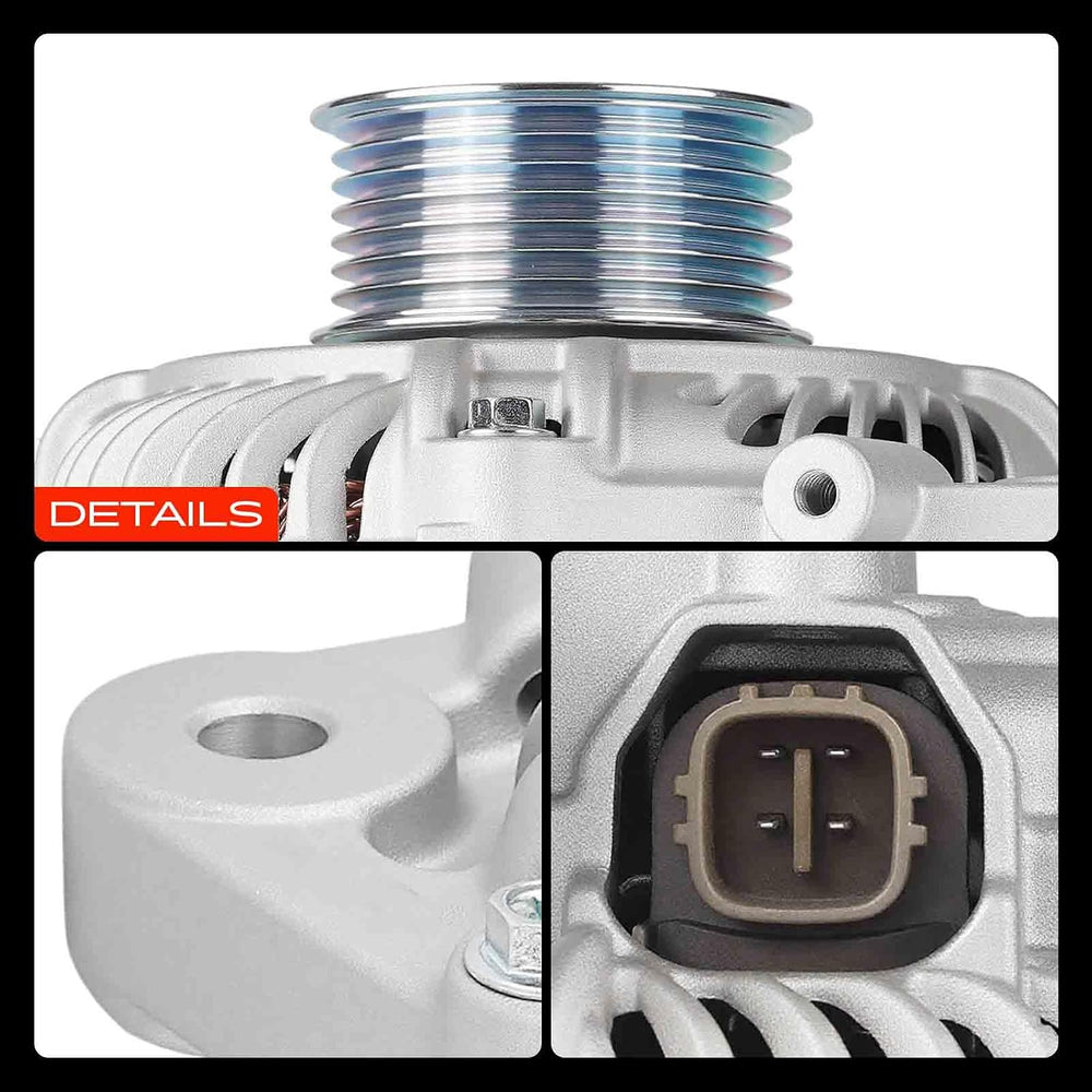 A-Premium Alternator, 12V 80A 7-Groove Pulley CW, Compatible with Honda
