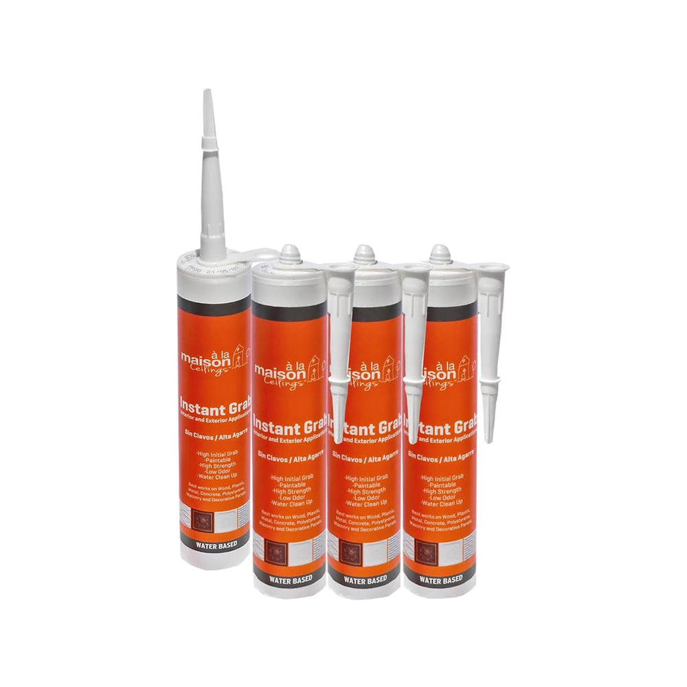 À LA MAISON CEILINGS Instant Grab White Adhesive - Ceiling Tile Wall Panel &a...