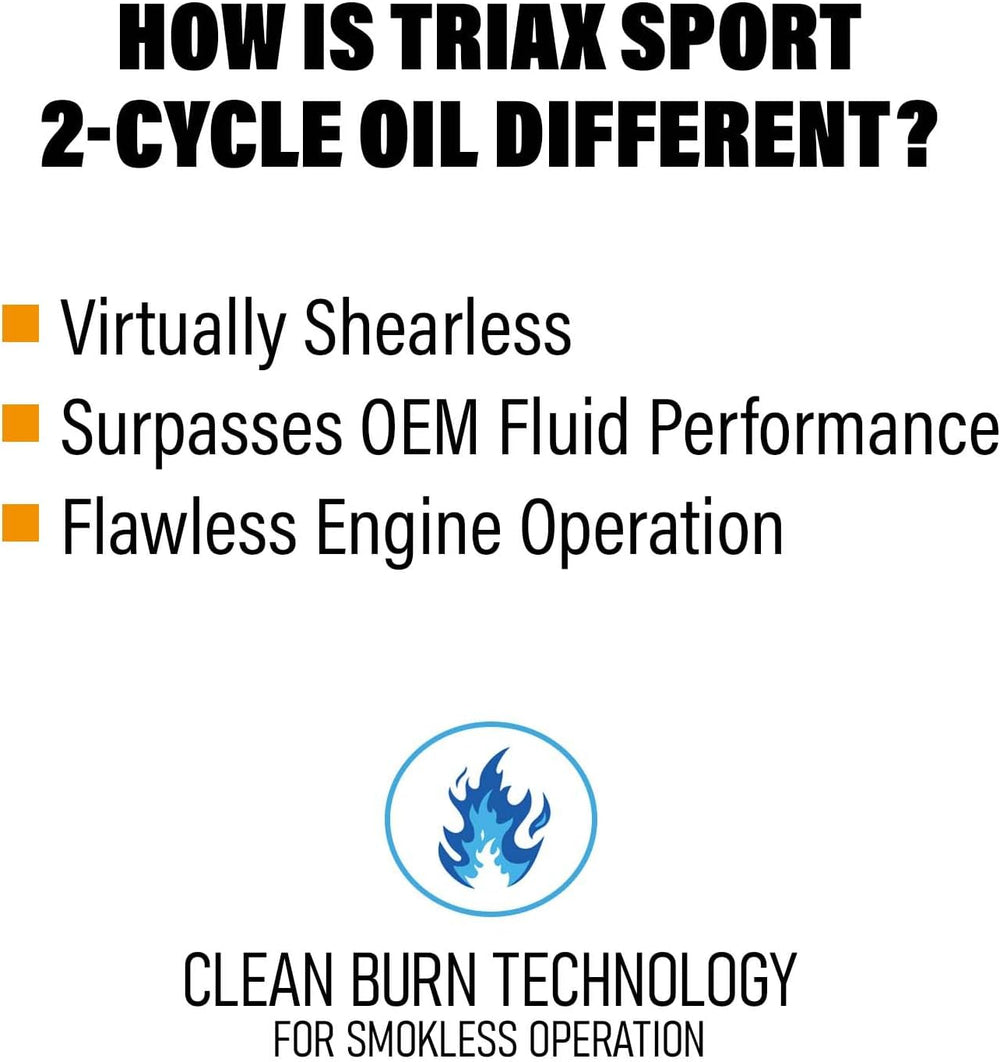TRIAX Power Sport 2T Full Synthetic, All Season, 2 Cycle Engine Oil | For Pow...