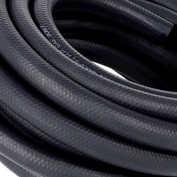 LokoCar Rubber Fuel Hose Line Push Lock 3/16" ID SAE 30R7 NBR 25ft 300PS...