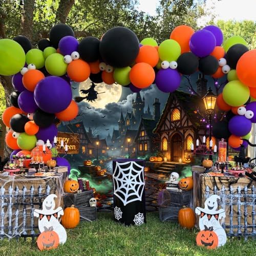 10x8ft Halloween Backdrop Haunted House Halloween Backdrops for Photography