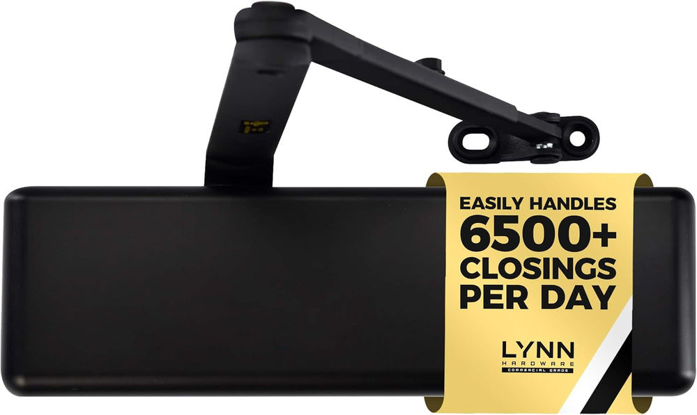 LYNN HARDWARE Extra Heavy Duty Commercial Door Closer, Closing Delay Timer