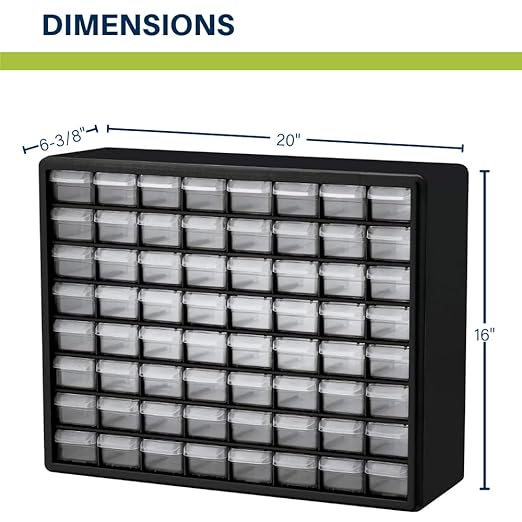 Akro-Mils 64-Drawer Plastic Drawer Storage Cabinet
