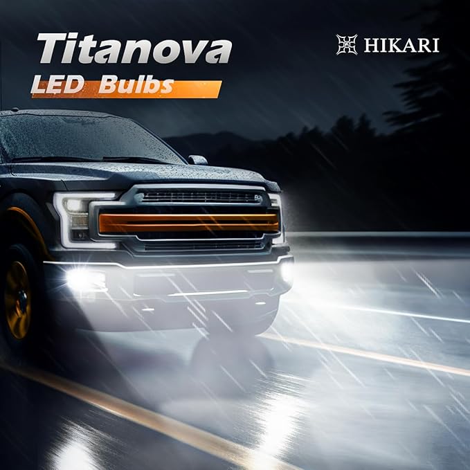 Hikari 2025 Future 50000LM H4/9003 LED Fog Light, 65W Titanova LED, 6000K Cool