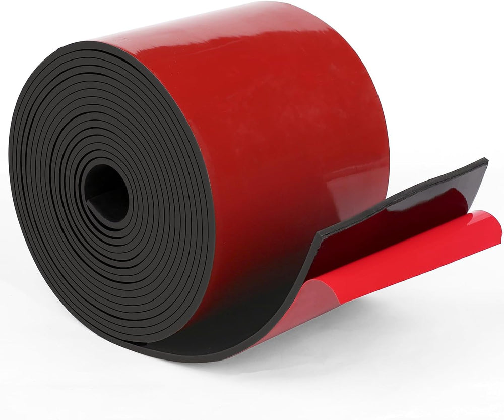 Adhesive Solid Rubber Strips, 5" Wide x 1/8" Thick x 120" Long...
