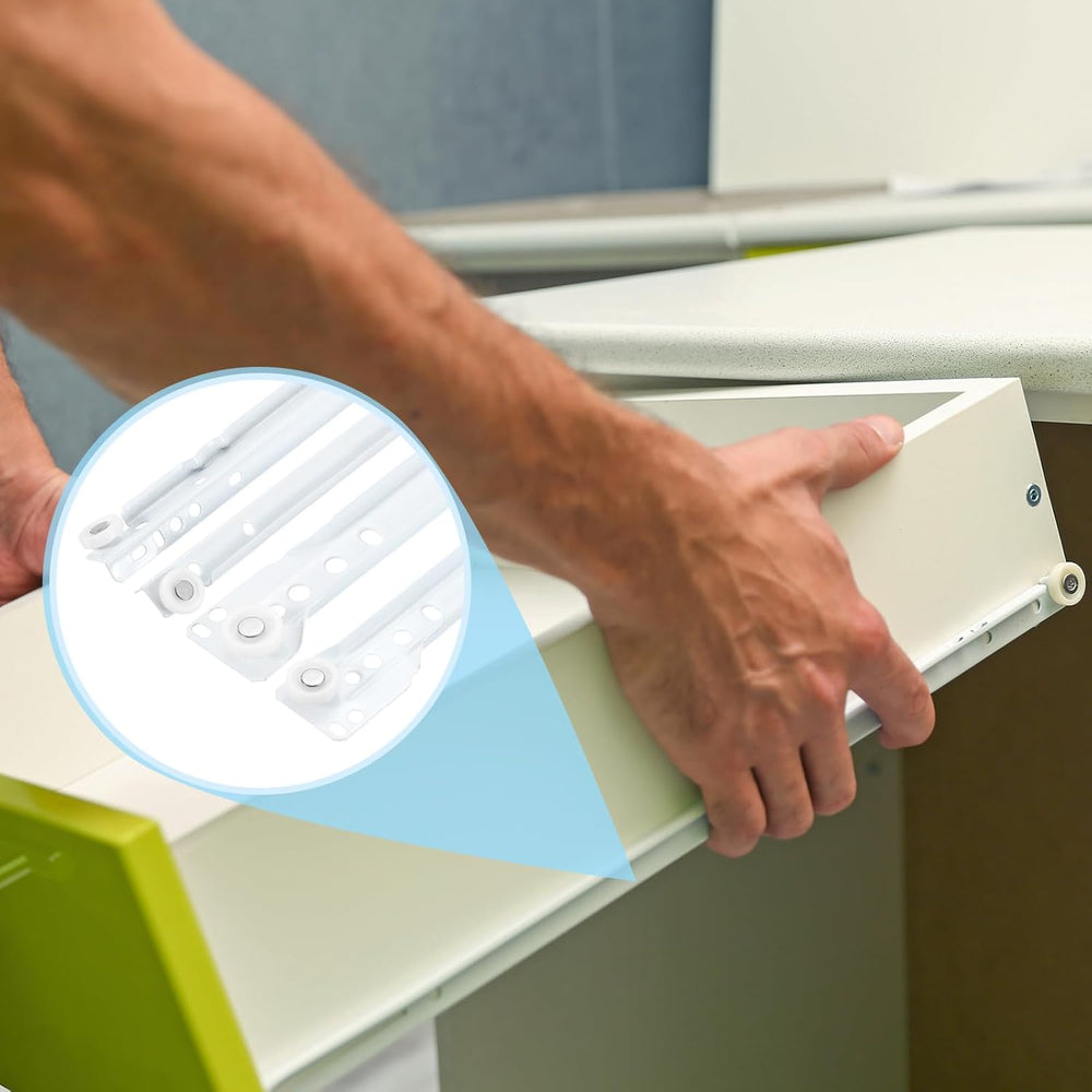 uxcell 1 Pair Drawer Slides, 22 Inch Drawer Slide Heavy Duty Side Bottom Moun...