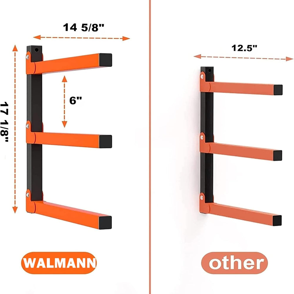 WALMANN Lumber Storage Rack for Garage, Wall Mount Heavy Duty Lumber Racks