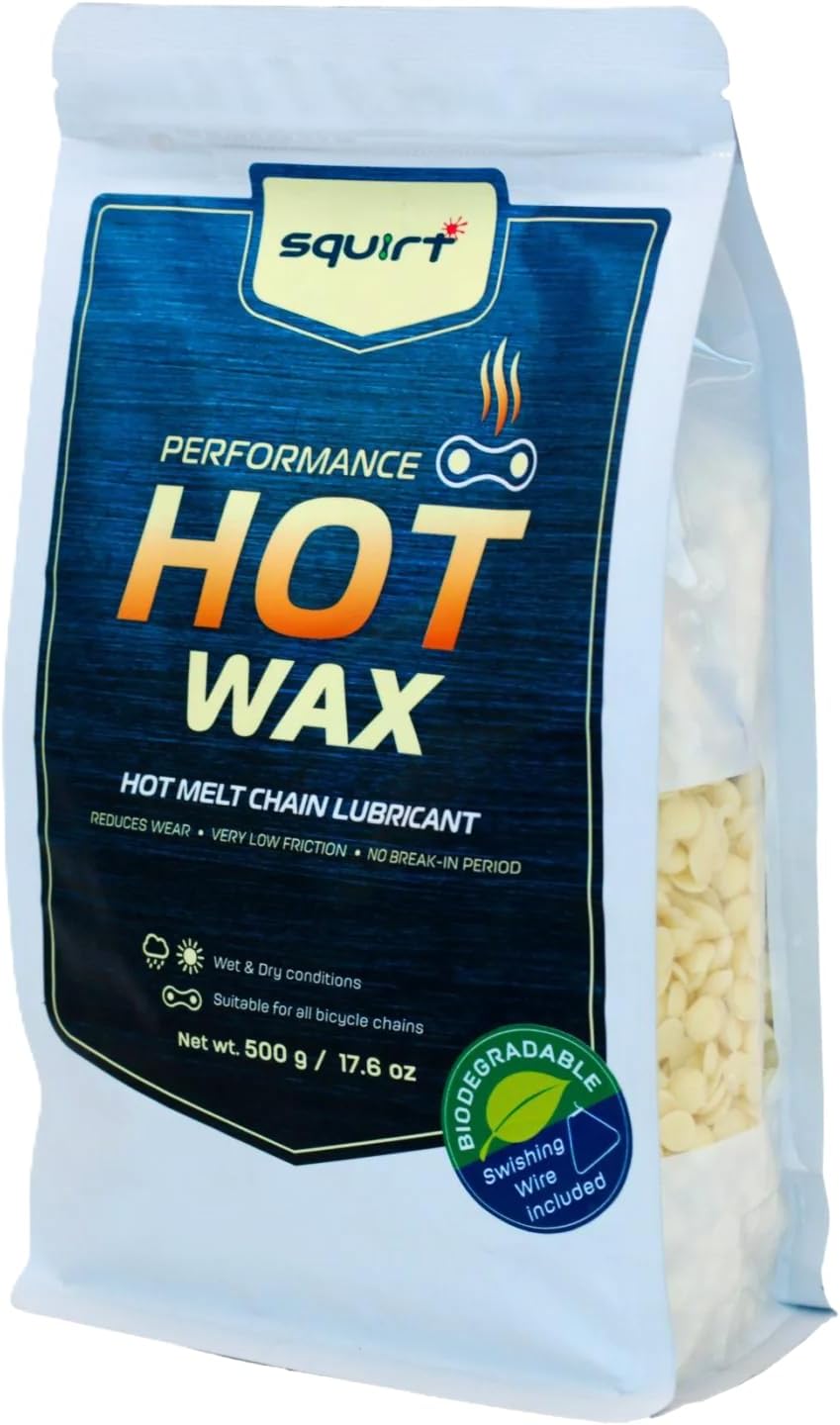 Squirt Performance Hot Melt Bike Chain Wax Granules for Clean, Quiet & Du...
