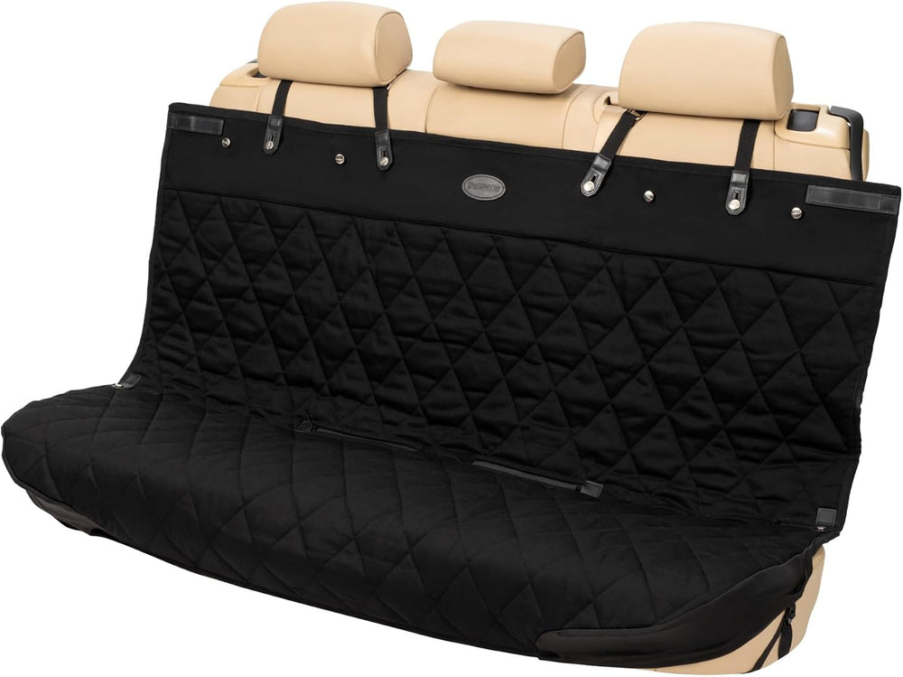 PetSafe Happy Ride Quilted Dog Car Seat Cover, Bench, Black