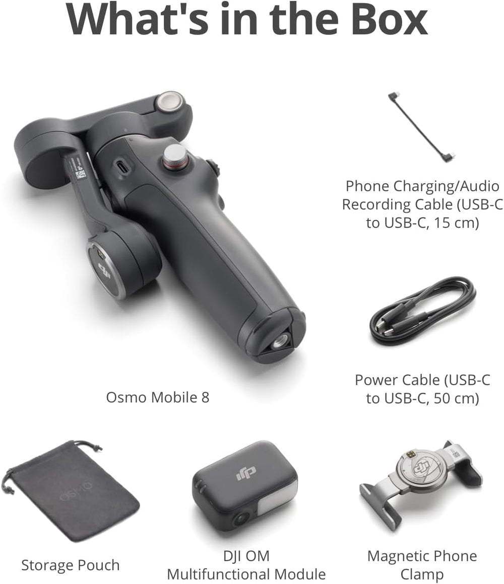 DJI Osmo Mobile 8 Gimbal Stabilizer for Phone, 3-Axis Stabilization