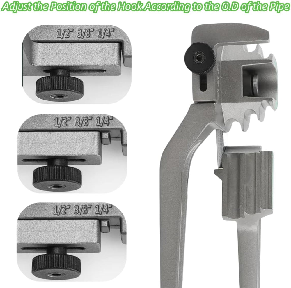 1/4", 3/8", 1/2" (6/10/12mm) O.D. Tubing Bender HVAC Tools, 3-...