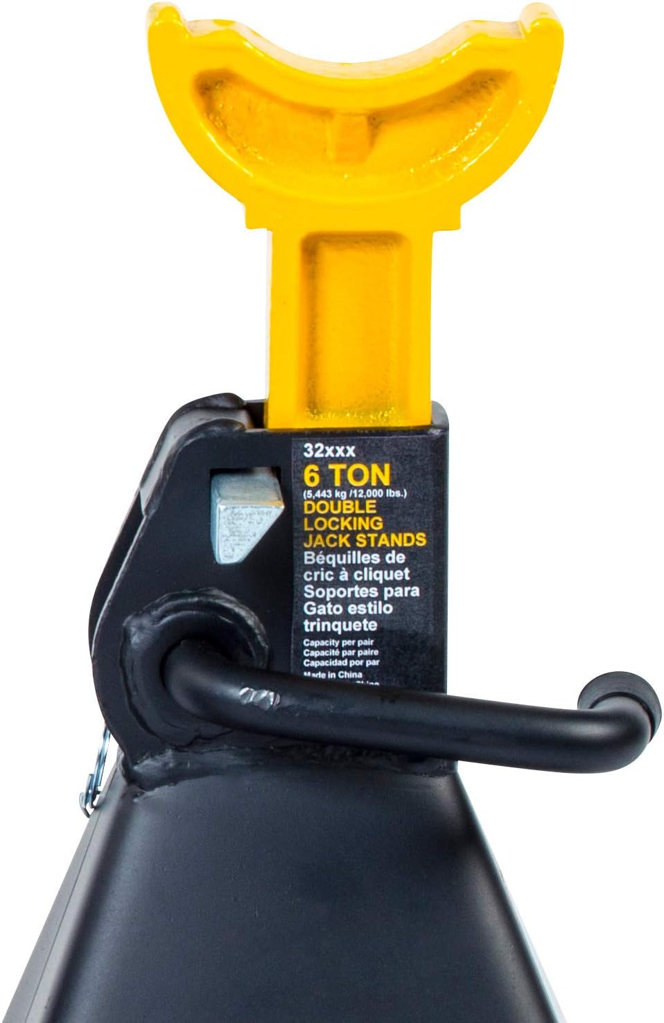 32068 Heavy Duty Jack Stands 6 Ton Pair - Double Locking Pins - Handle Lock a...