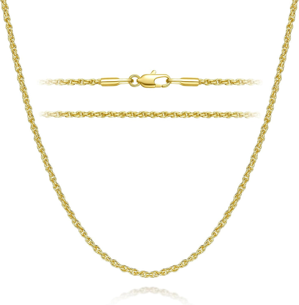 14K Gold Necklaces for Women Rope Chain Gold Chain for Women