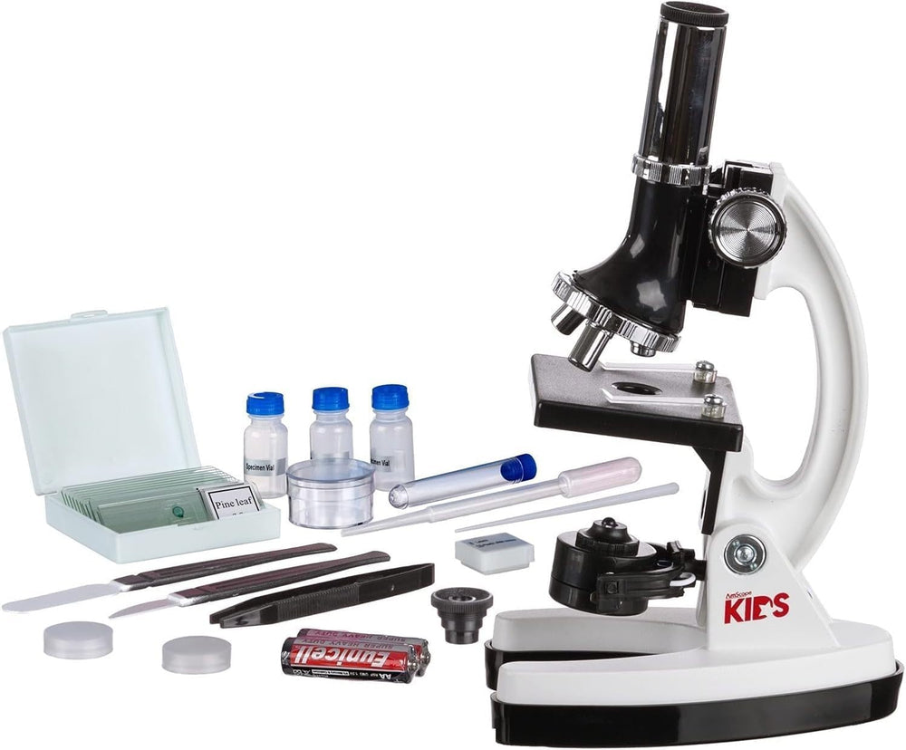 AmScope M30-ABS-KT2-W Beginner Microscope STEM Kit, White