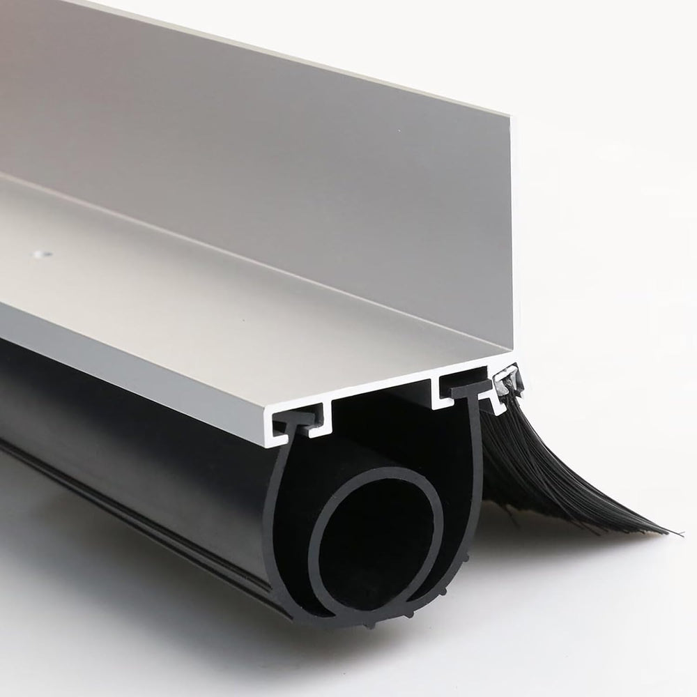 Duzzy Universal Garage Door Seals Kit, Weatherproofing Bottom Rubber with Bru...