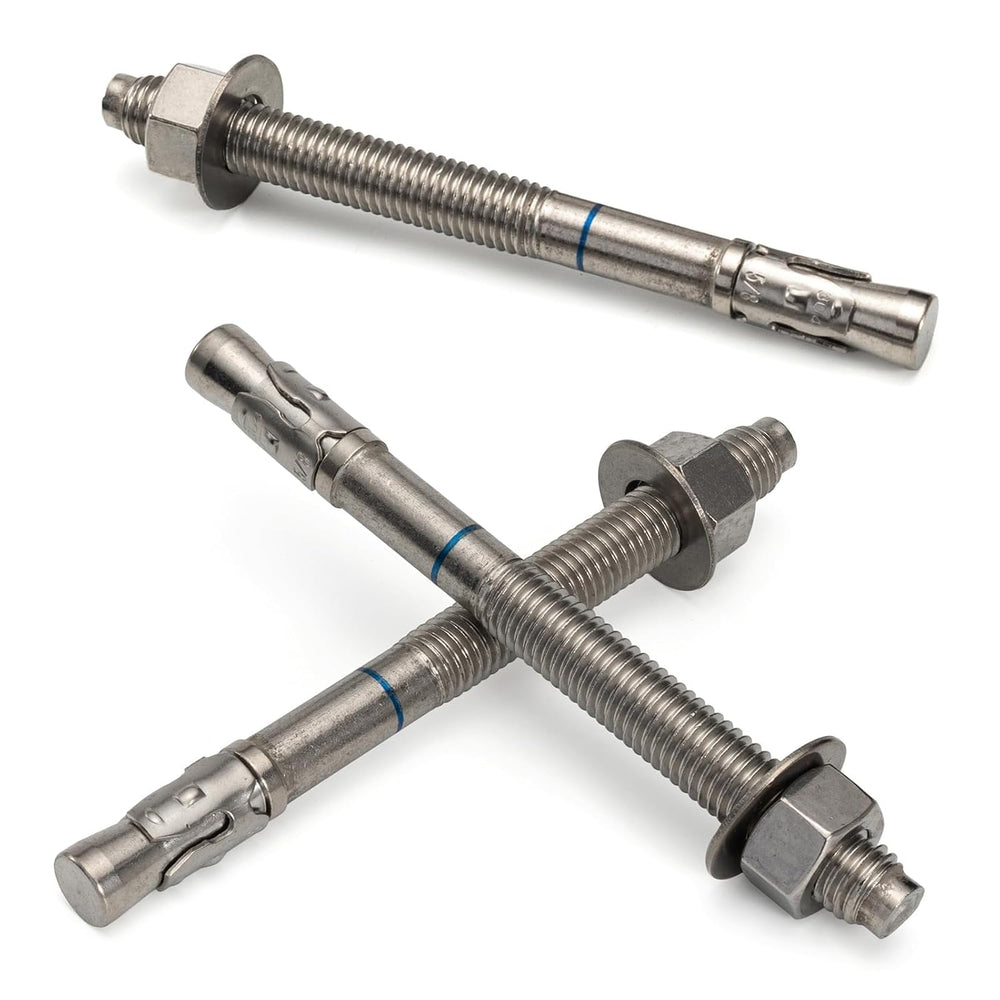 1/2" x 10" Concrete Anchors (10 Pack) 1/2 inch Wedge Anchors Bolts ...