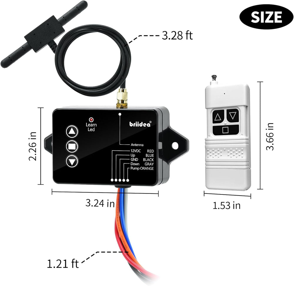 briidea Wireless Dump Trailer Remote Control – Compatible with 3-Wire & 4...