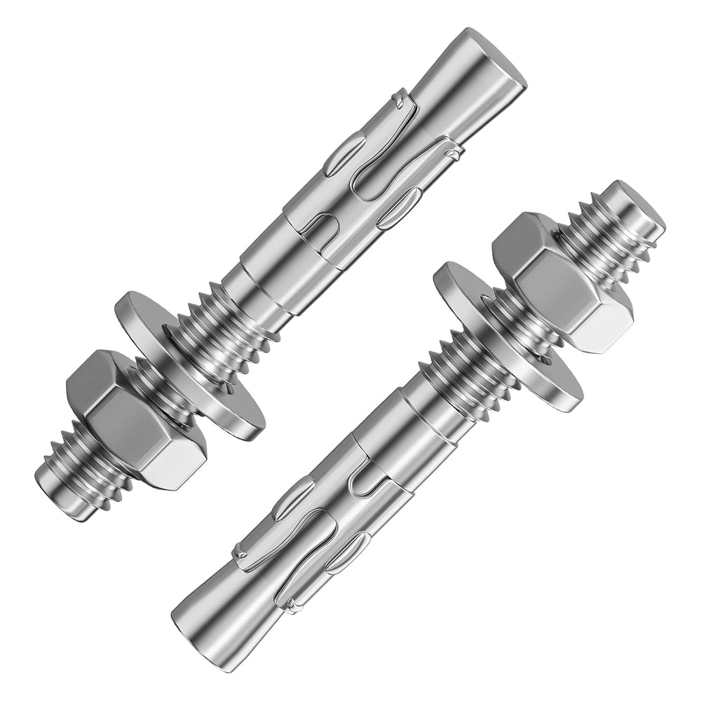 Wensilon 5Pcs 5/8x4 Inch Standard Fasteners for Heavy-Duty 304 Stainless Stee...