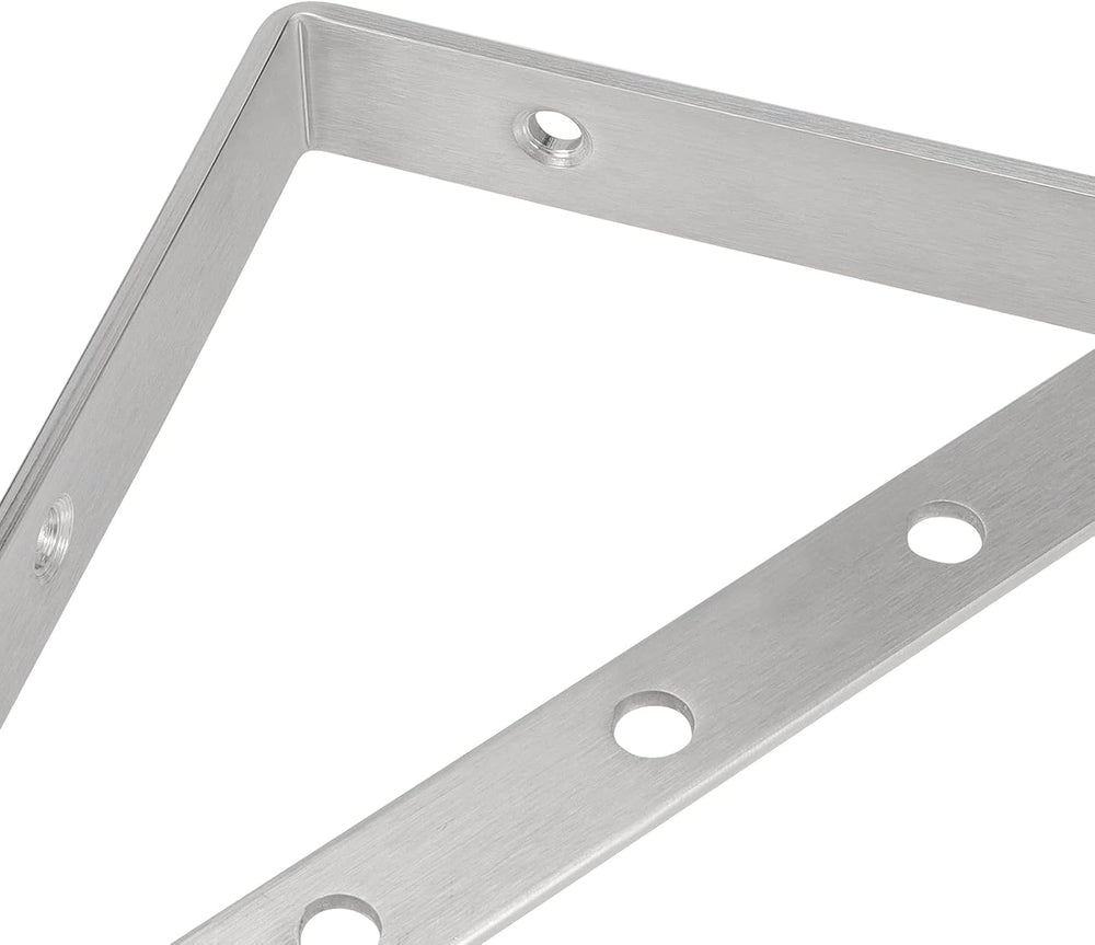 6 Pack 8 x 14 Inch L Shelf Bracket, 440lbs Capacity Stainless Steel Heavy Dut...